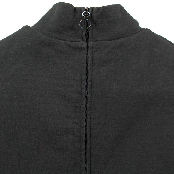 GOLDEN GOOSE Black Mock Neck Sweatshirt Back Zip Watch Cutout Top SZ XS Italy - Picture 7 of 16